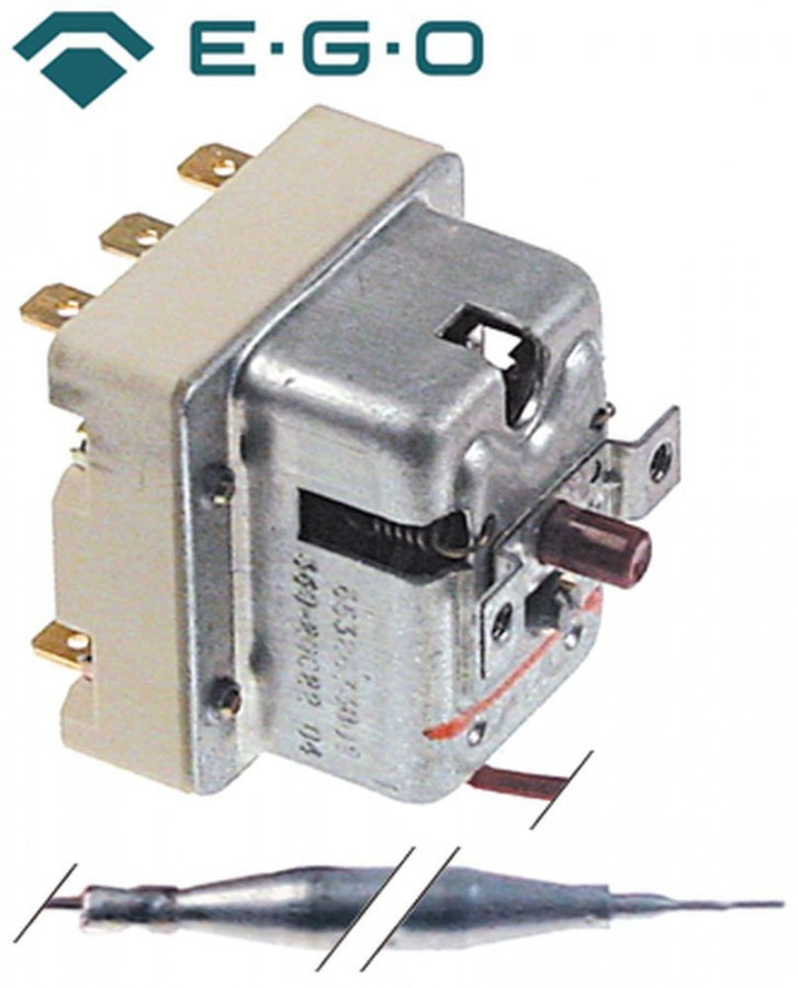 Termostat, 360°C, 3 contacte, 1x20/2x0,5 A, senzor ø 6 mm, lungime senzor 79 mm - Cod 375563