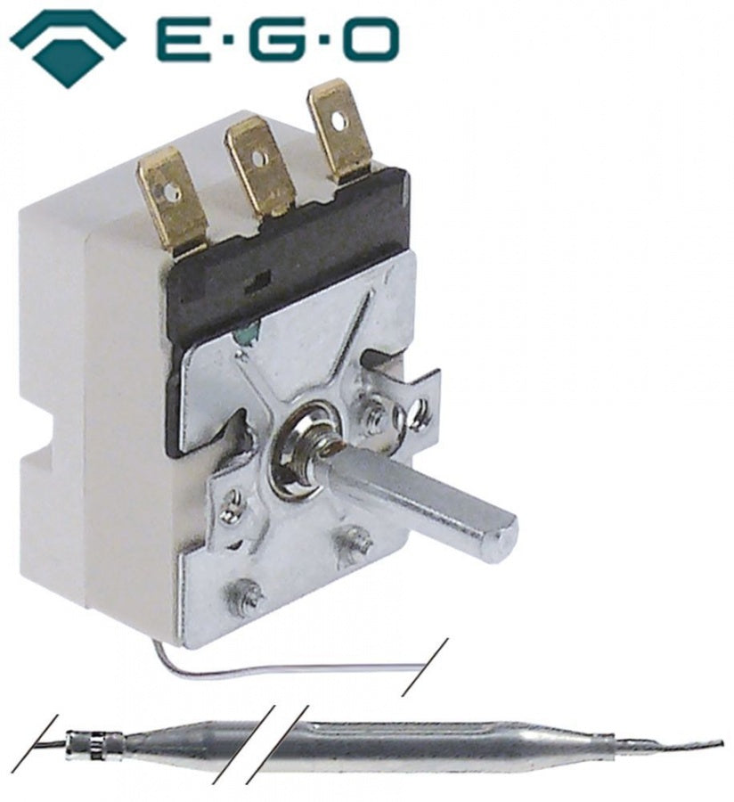 Termostat, temperatura maxima 96°C, gama temperatura 82-96°C, 1 contact, senzor ø 6 mm, lungime senzor 147 mm - Cod 375566