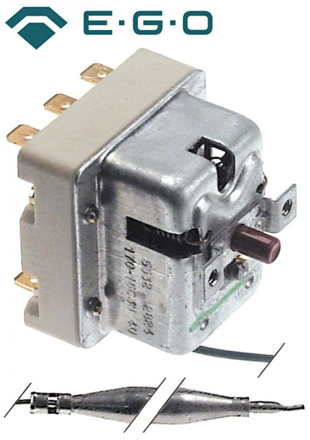 Termostat de siguranta 170°C, 3 contacte, 0,5 A, bulb ø 6 x 87 mm, lungime capilar 900 mm - 375577