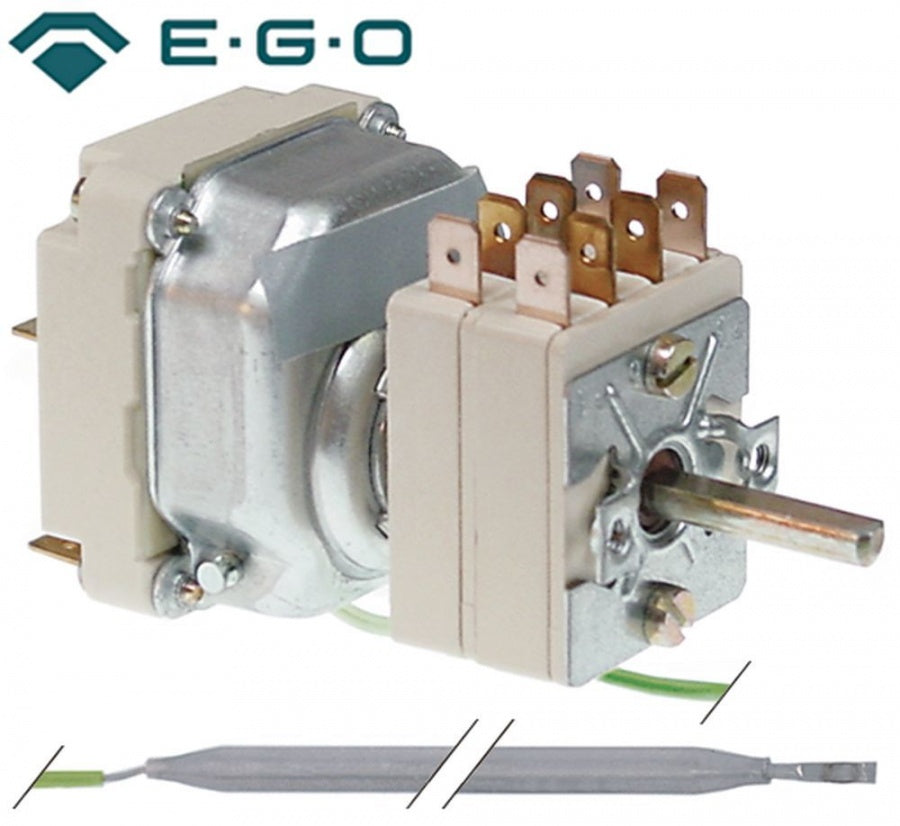 Termostat cu intrerupator 32-110°C, 3 contacte 16 A, senzor ø 6 x 138 mm - 375592
