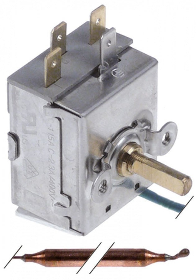 Termostat 30-120°C, contact 1CO, 15A,, bulb ø 6,5 x 95 mm - 375620