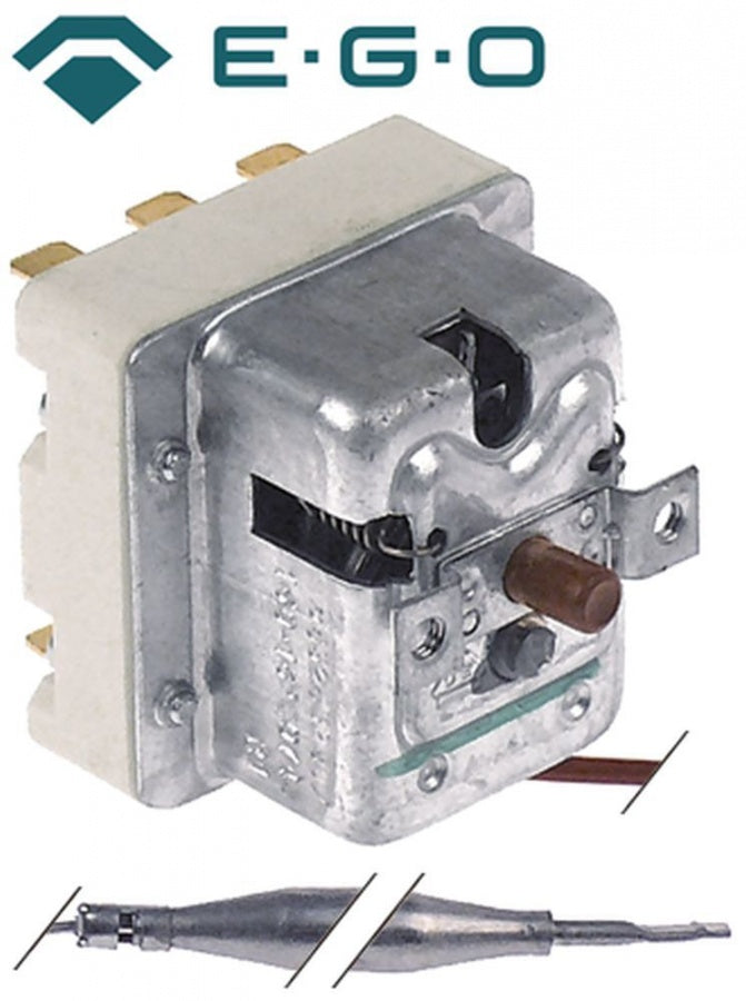 Termostat, 160°C, 3 contacte, 20 A, senzor ø 6 mm, lungime senzor 87 mm, lungime tub capilar 890 mm - Cod 375649