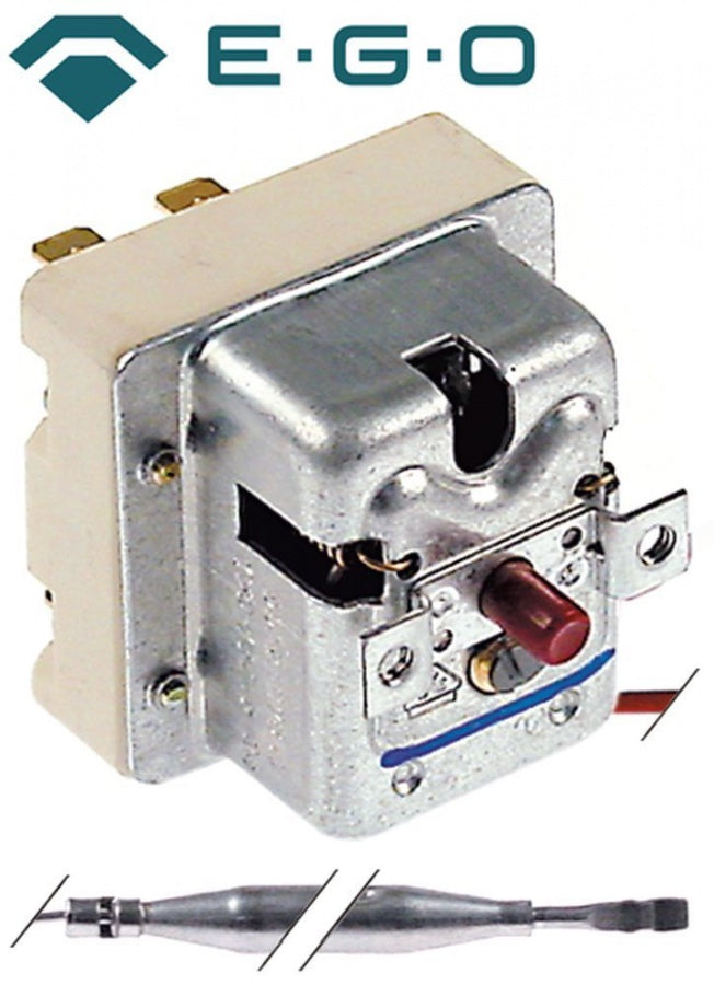 Termostat, 150°C, 2 contacte, 1x20/1x0,5 A, senzor ø 6 mm, lungime senzor 74 mm - Cod 375657