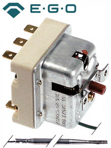 safety thermostat 365°C 3-pole 20A probe ø 4mm probe length 100mm capillary pipe length 1190mm
