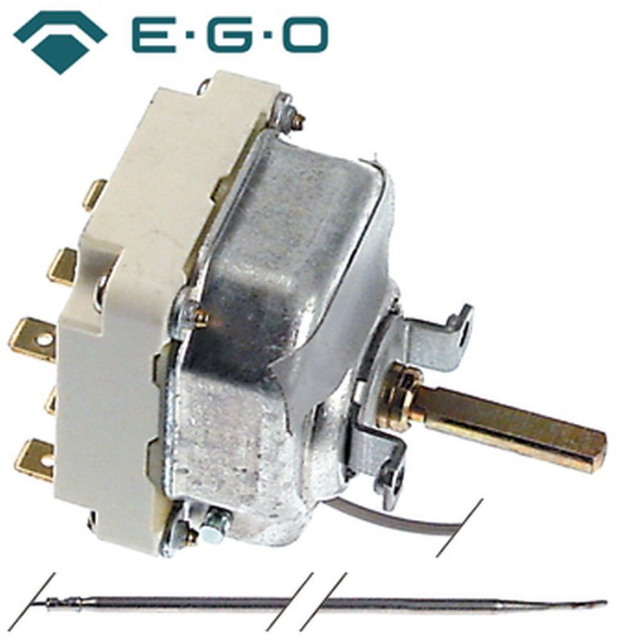 Termostat trifazic 48-250°C, 3 contacte 16 A, senzor ø 3,1 x 226 mm, EGO 55.34042.170 - 375693