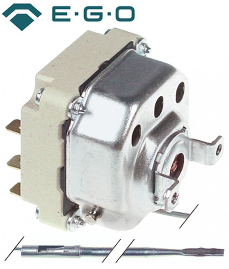 Termostat fix 120°C cu 2 contacte in comutatie 2CO, 16 A bulb ø 3,1 x 305 mm, capilar 720 mm - 375697