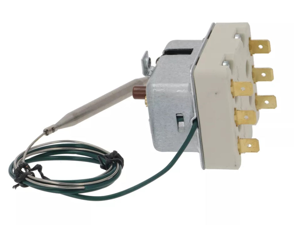 Termostat de siguranta trifazic 240°C, cu 3 contacte 20A, senzor ø 6 x 87 mm, lungime tub capilar 890 mm - 375704