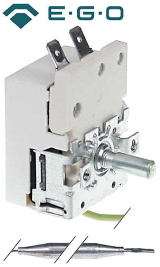 Termostat, temperatura maxima 85°C, gama temperatura 35-85°C, 1 contact, 16 A, senzor ø 6 mm, lungime senzor 113 mm - Cod 375715