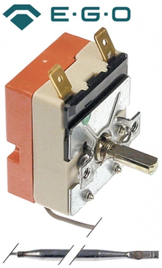 Termostat, temperatura maxima 135°C, gama de temperatura 30-135°C, 1 contact, 16 A, senzor ø 4 mm, lungime senzor 124 mm - Cod  375726