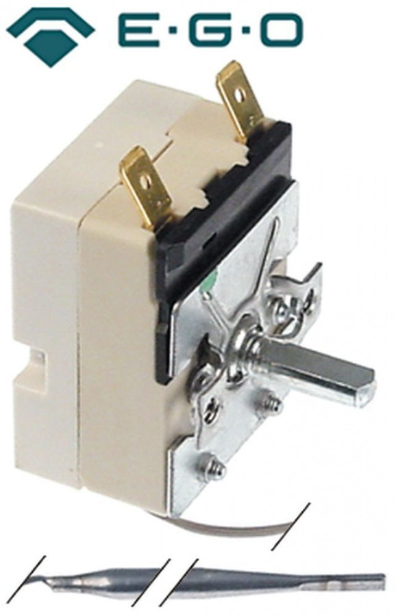 Termostat, temperatura maxima 85°C, gama temperatura 20-85°C, 1 contact, 16 A, senzor ø 4 mm, lungime senzor 124 mm - Cod 375727