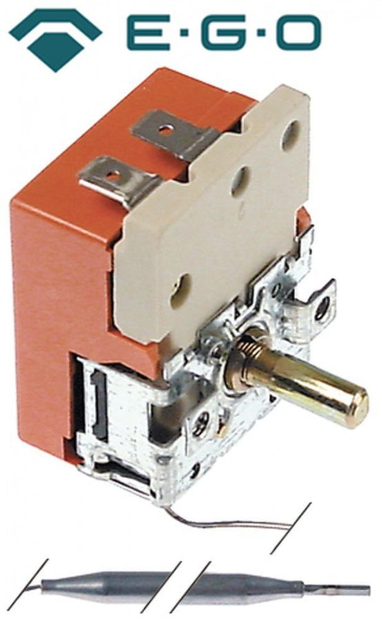 Termostat, temperatura maxima 95°C, gama temperatura 34-95°C, 1 contact, 16 A, senzor ø 6 mm, lungime senzor 113 mm - Cod 375729