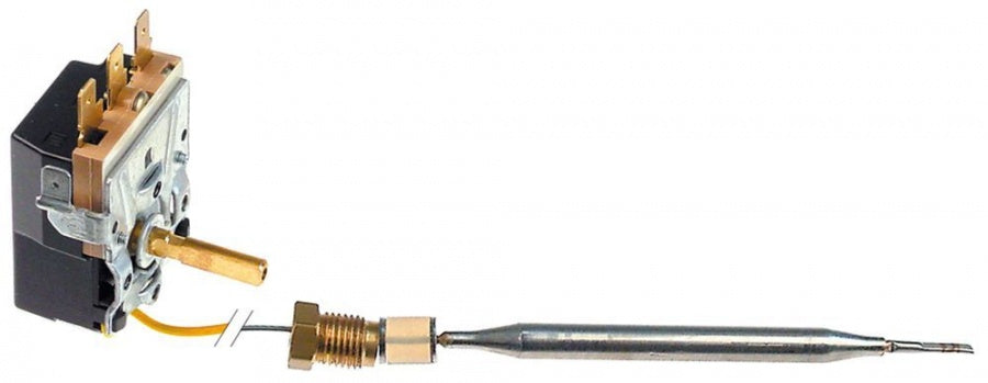 Termostat, temperatura maxima 150°C, gama de temperatura 50-150°C, 1 CO, senzor ø 6 mm, lungime senzor 90 mm - Cod 375736