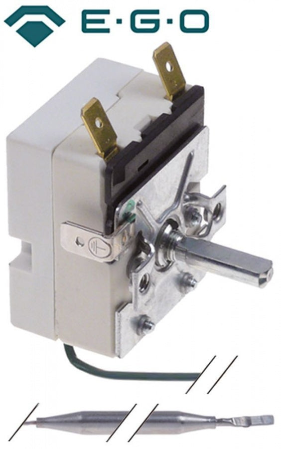 Termostat 30-120°C, contact 1NO, 16 A, senzor ø 6x83 mm, fir capilar 2970 mm - 375744