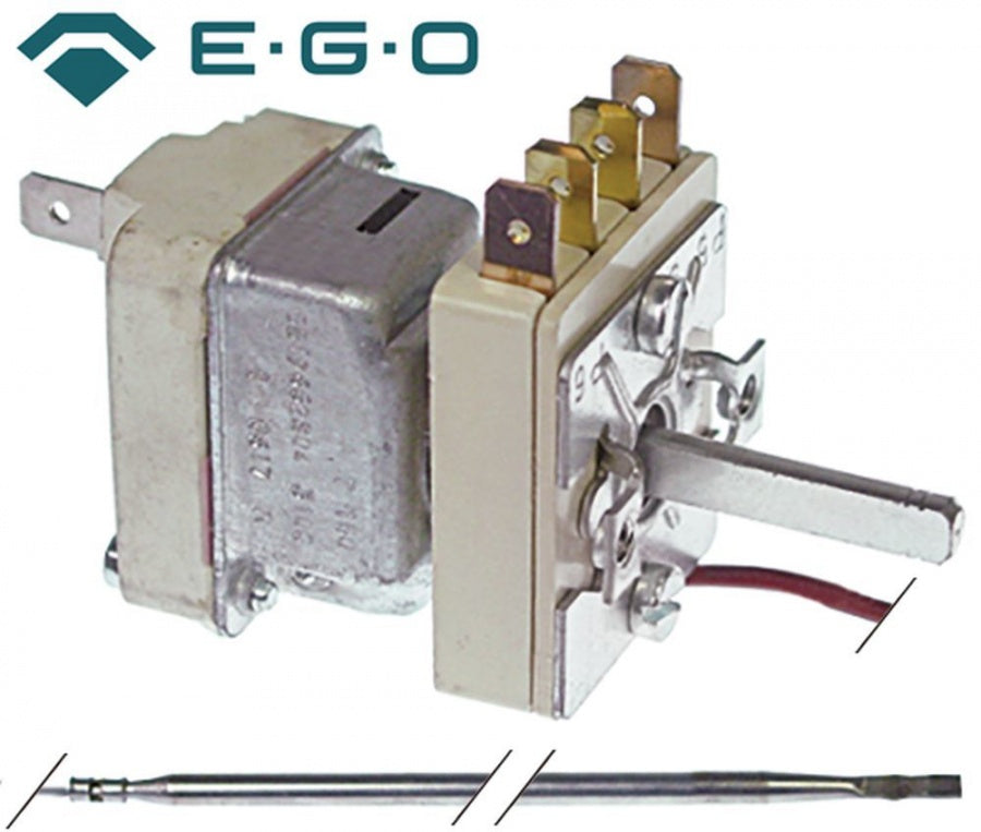 Termostat reglabil cu intrerupator 50-310°C, 1 contact, 16 A, bulb ø 4 x 128 mm, capilar 1500 mm - 375768