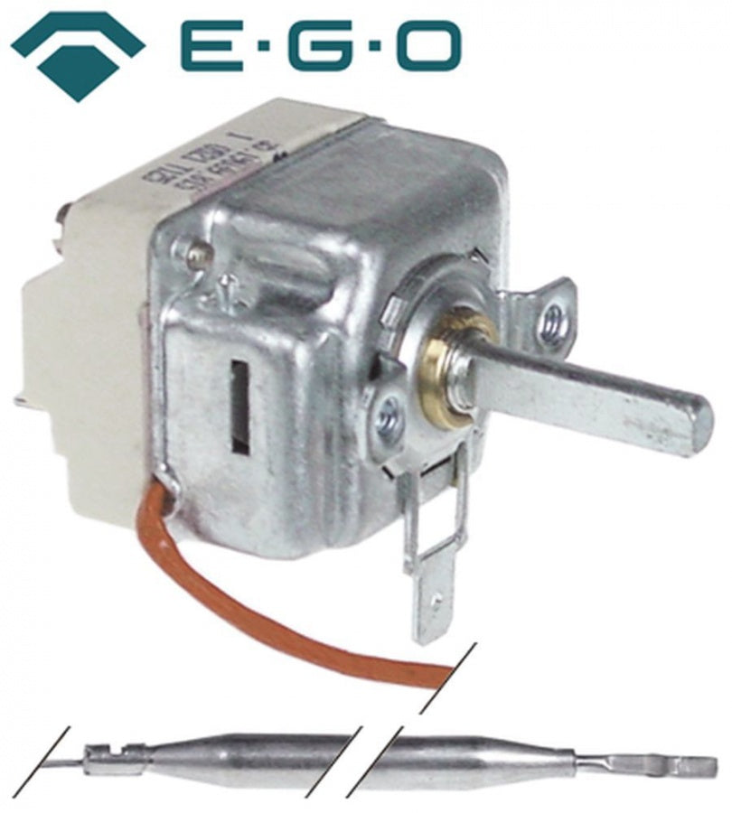 Termostat friteuza 70-180°C, 1 contact, 16 A, senzor ø 6 x 87 mm, capilar 600 mm - 375777