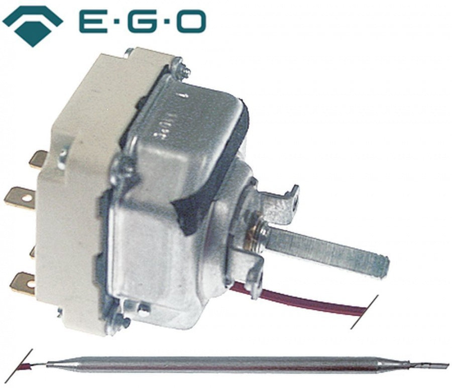 Termostat, temperatura maxima 110°C, gama temperatura 30-110°C, 3 contacte, 16 A, senzor ø 6 mm, lungime senzor 130 mm - Cod 375814