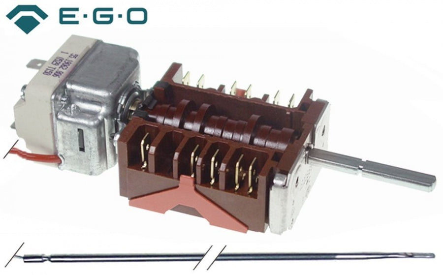 Termostat, temperatura maxima 320°C, gama temperatura 50-320°C, 1 contact, senzor ø 3,1 mm, lungime senzor 226 mm - Cod 375829