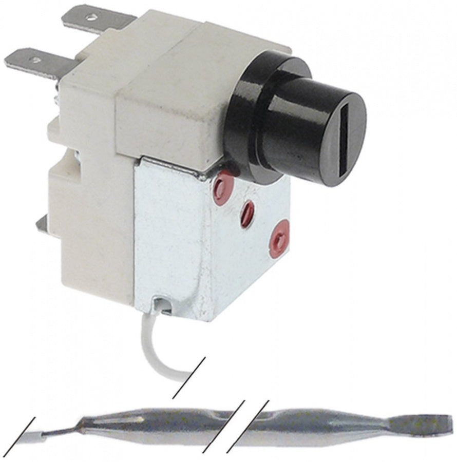 Termostat de siguranta 124°C, contact 1CO 16 A, senzor ø 5x65 mm, capilar 1970 mm, tip Ty 95-H - 375838