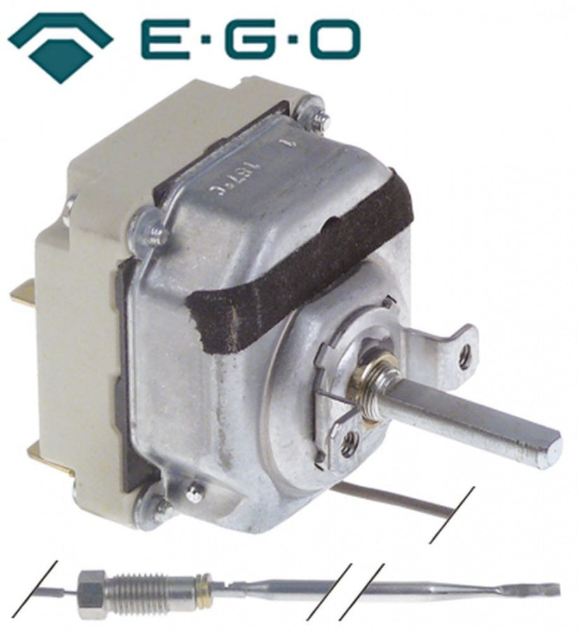 Termostat trifazic 60-185°C, cu 3 contacte 16 A, senzor ø 4 x 229 mm, ax. ø 6x4,6 mm - 375839
