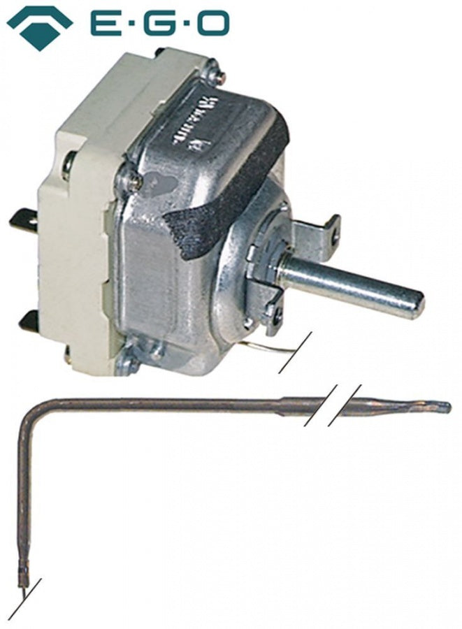 Termostat 70-490°C, 3 contacte, 16 A, bulb ø 3,9 x 380 mm, capilar 1180 mm - 375872