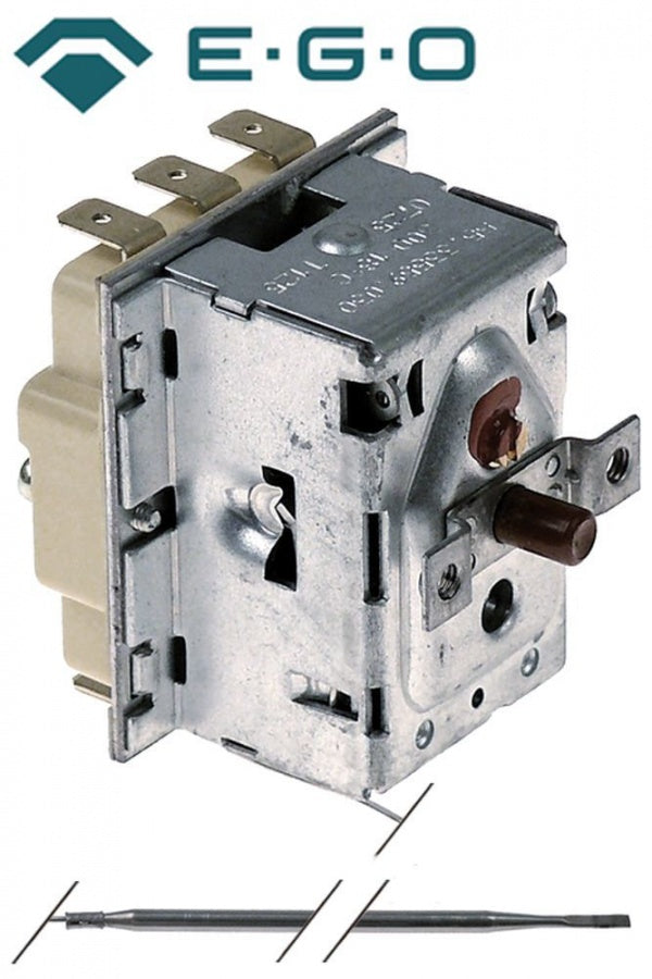 Termostat, 300°C, 3 contacte, 20 A, senzor ø 4 mm, lungime senzor 157 mm, lungime tub capilar 520 mm - Cod 375882
