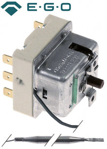 Termostat de siguranta trifazic 132°C, contacte 3NC 20A, bulb ø 6 x 87 mm - 375888
