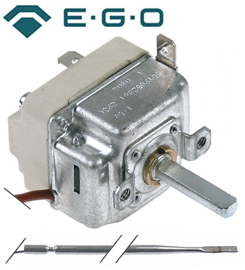 Termostat 293°C, 1 contact 16 A, 250V, bulb ø 3 x 225 mm EGO 55.19052.861 - 375894