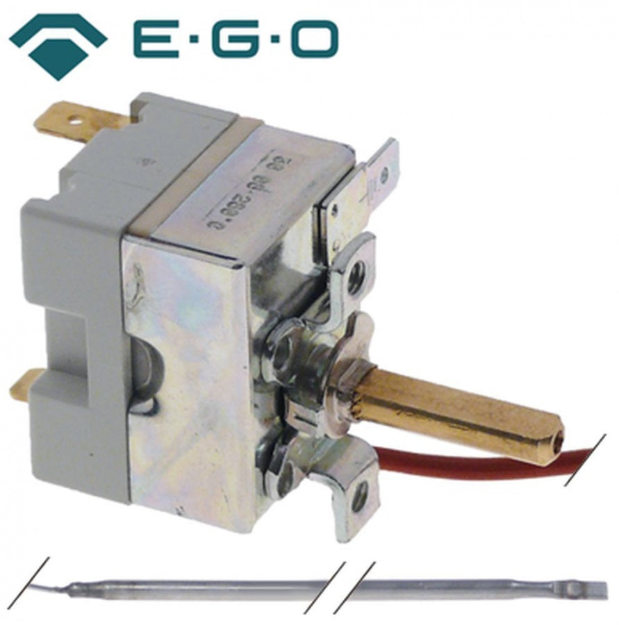 Termostat reglabil 62 - 295°C, contact 1CO, 16 A, bulb 3x150 mm, EGO - 375933