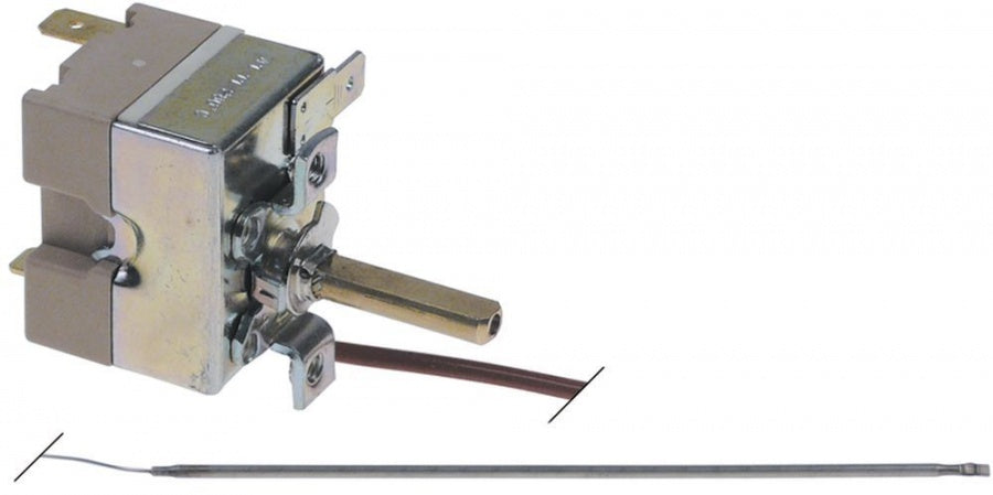 Termostat 50-280°C, contact 1NO, 16A, bulb ø 3 x 185 mm, capilar 960 mm - 375934