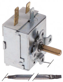 Termostat TR2 0-200°C, contact in comutatie 1CO, 16 A, senzor ø 5 x 98 mm, fir capilar - 375939