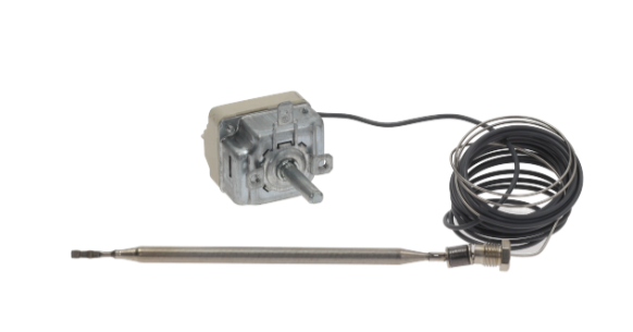 Termostat de lucru t.max. 182°C, 1NO, 16A, ø sonda 6 x 130 mm, capilar 3000mm, presetupa M9X1 - 377001