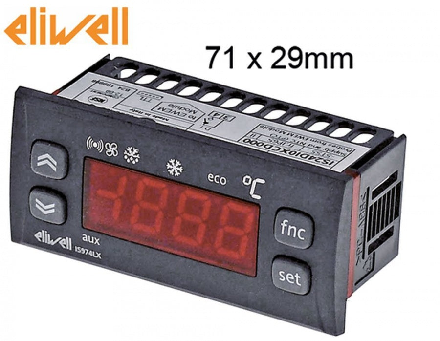 Controler Eliwell IS974LX, 3½ digits, montare 71x29 mm - 378138