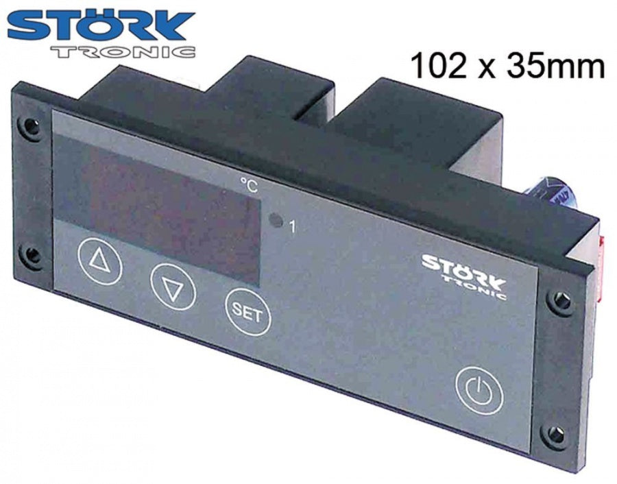 Termostat digital - controler STORK-TRONIK tip ST121-JA1TA.10, temp. -80+400°C, senzor compatibil PTC/Pt100/Pt1000, L 102.5x35 mm - 378163
