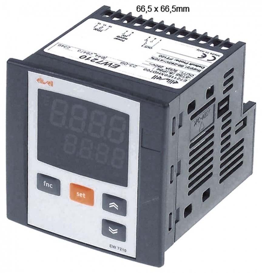 Termostat digital Eliwell EW7210, sonda PT100, -200+800°C, alimentare 95-240V, iesire 1 releu - 378203