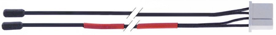 Senzor de temperatura dublu NTC 10 KOhm,  bulb ø 6 x 14 mm, cablu 2 m cu mufa - 378248