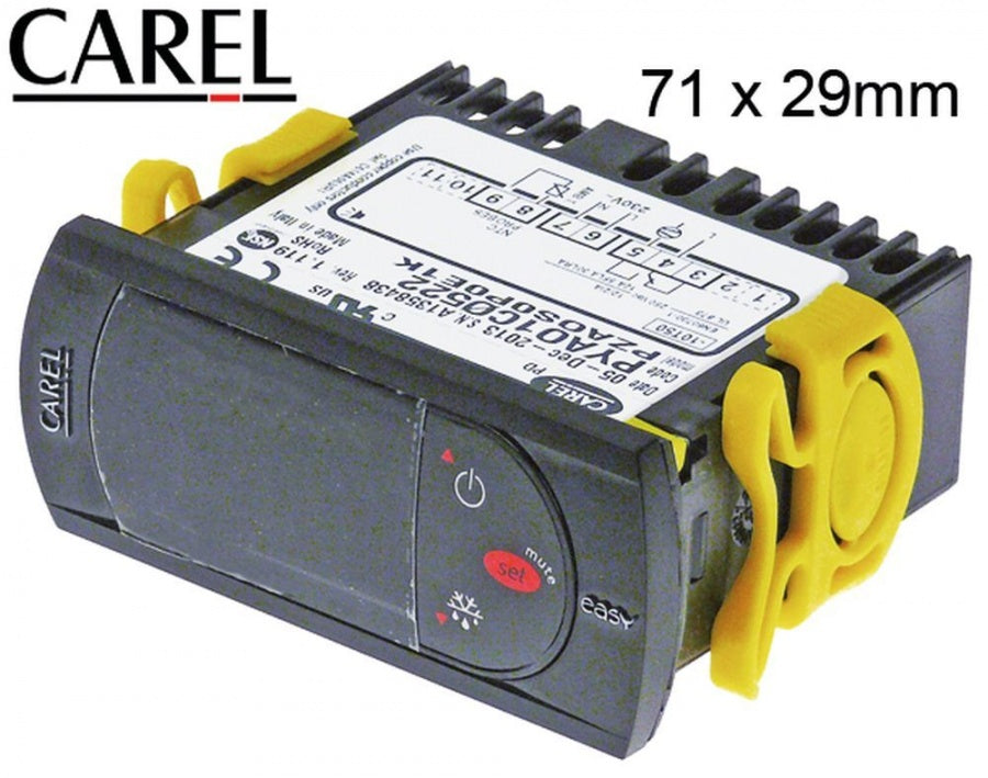 electronic controller CAREL PYAO1C0522 71x29mm built-in depth 59mm 230V AC NTC -50 up to +90°C