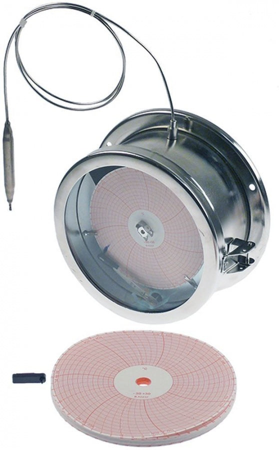 temperature recorder disc ø 125mm measuring range -30 up to +30°C weekly control