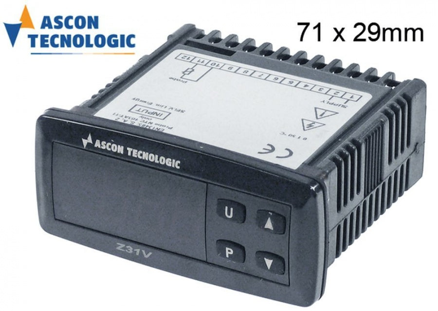 electronic controller TECNOLOGIC Z31VF-----D---- 28x70mm built-in depth 64 mm 12 V voltage AC/DC
