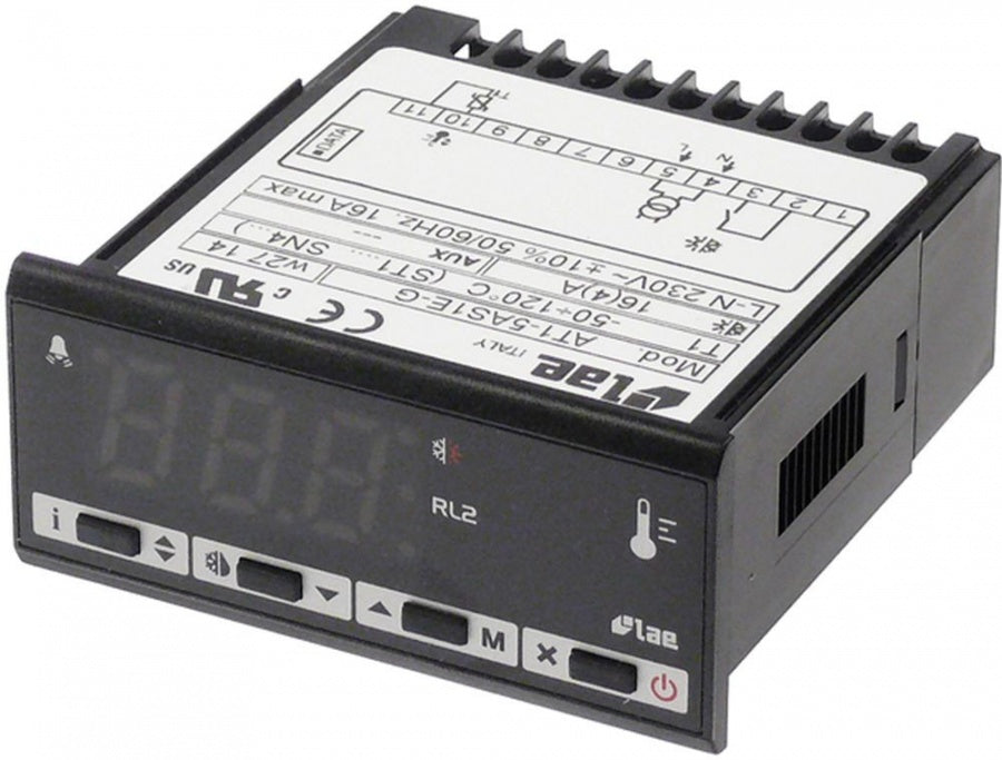Termostat digital - controller LAE tip AT1-5AS1E-G, L 71x29 mm, 230 V, NTC/PTC, 1 releu 1 NO-16A(4) - 378419