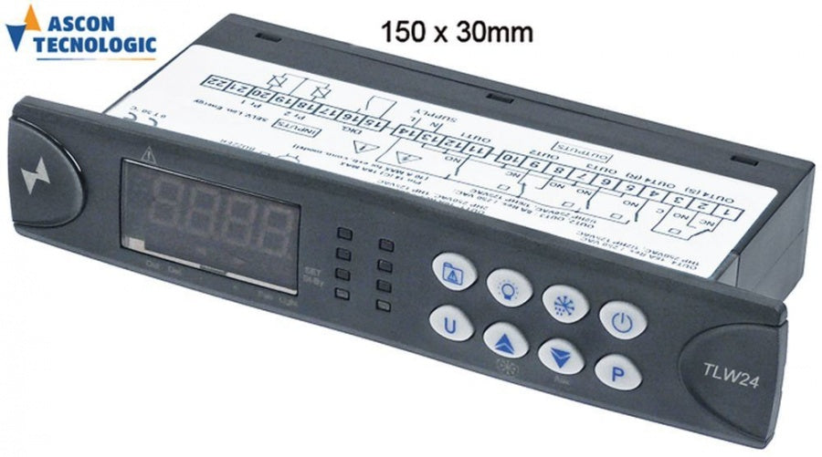 electronic controller TECNOLOGIC type TLW24 150x30mm 100-240V voltage AC NTC/PTC