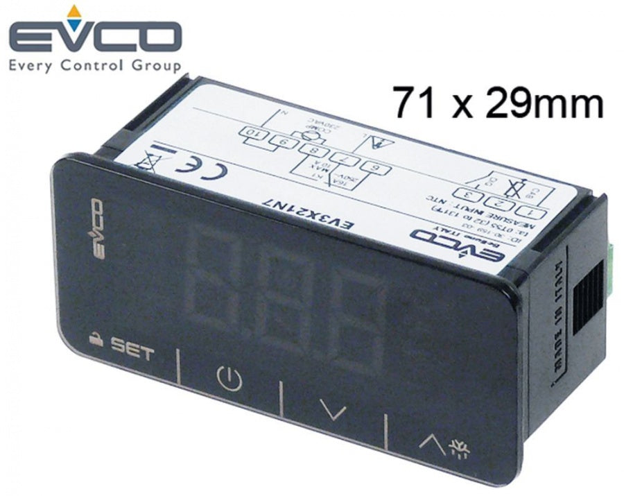 electronic controller EVERY CONTROL type EV3X21N7 Touch 71x29mm 230V voltage AC