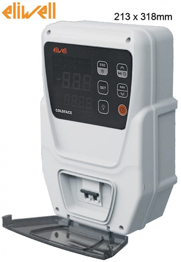 electronic controller ELIWELL type EWRC 500 NT 2HP model RTC HACCP 4D W/B 213x318mm 230V voltage AC