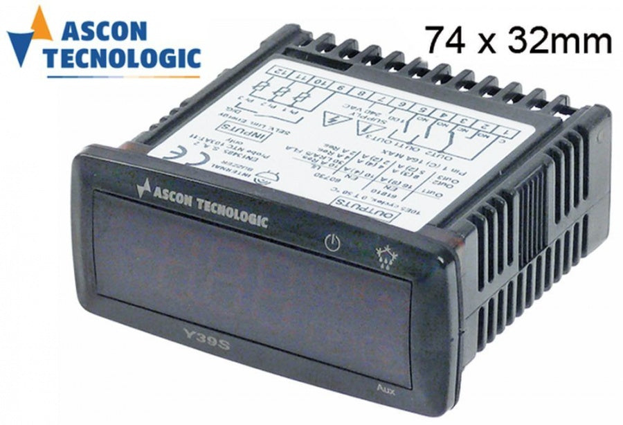 electronic controller TECNOLOGIC type Y39S-HRRRB--A-E---- 74x32mm 100-240V