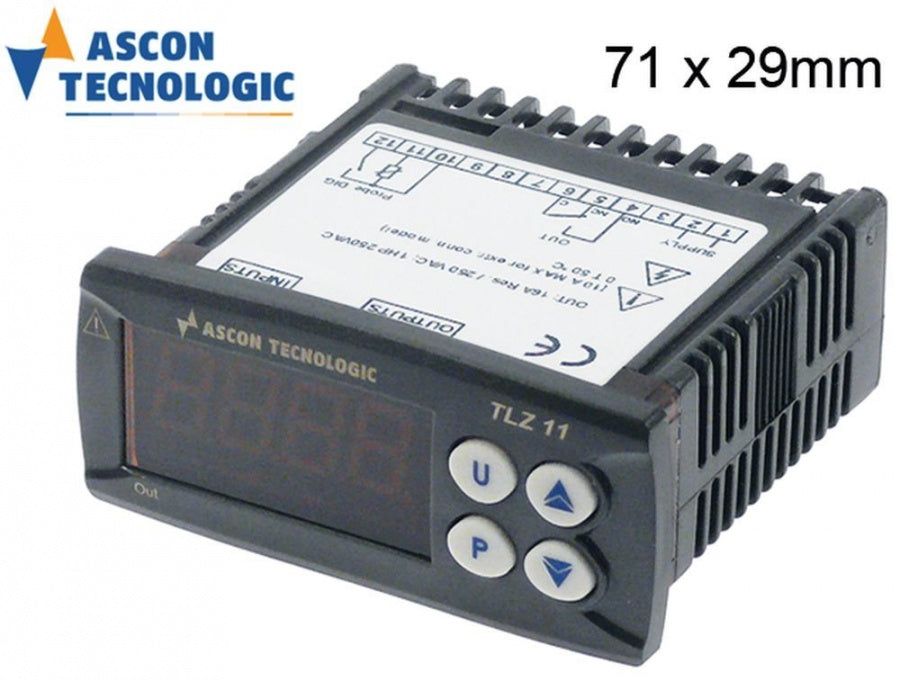 Termostat digital TECNOLOGIC tip TLZ11HS----P, 100-240 V,  tip sonda NTC/PTC/Pt1000 - 378459