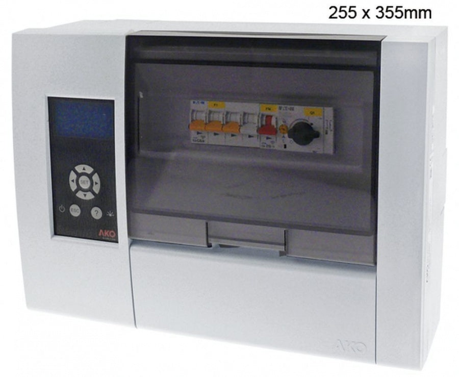 refrigeration controller for cold rooms AKO type AKO-15682, 255x355 mm, 400 V / 3PV, NTC