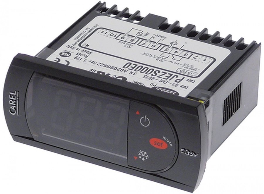 electronic controller CAREL PJEZS000E0 71x29mm built-in depth 59mm 230V voltage AC NTC