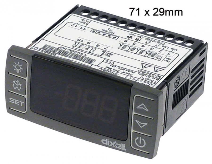 electronic controller DIXELL XR72CX 71x29mm built-in depth 59 mm 12 V voltage AC/DC NTC/PTC