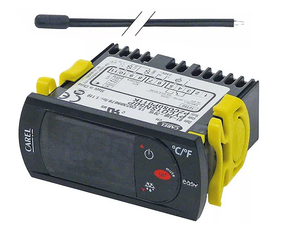 Termostat digital CAREL, 230V, senzor NTC, montare 71x29 mm, releu CO-12A - 378544