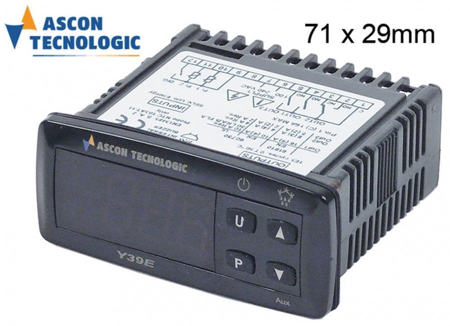 controler digital TECNOLOGIC tip dimensiuni de montaj 71x29mm 100-240V tensiune AC