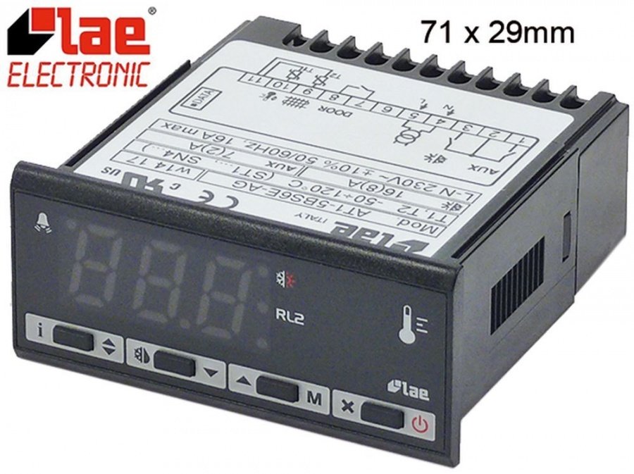 controler digital LAE tip dimensiuni de montaj 71x29mm 230V tensiune AC